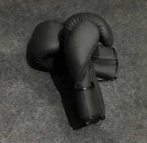 Gants de boxe Regal en cuir PU, équipement de combat durable, noir, 16 oz - Product Image 3