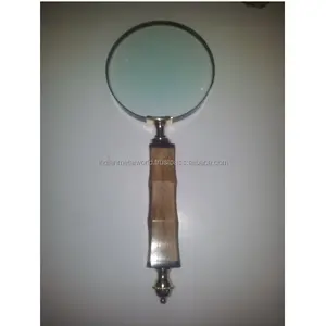 Metal Handle Round Magnifying Brass Frame Glass With Resin Horn And Bone Handle and Magnifying Glasses With Buffalo Horn Bone
