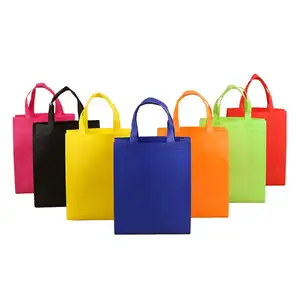 सस्ते पुन: प्रयोज्य बहु रंग गैर बुना शॉपिंग बैग सुपरमार्केट के लिए उच्च गुणवत्ता पैकेजिंग प्लास्टिक बैग