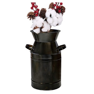 <b>Set</b> of Two Galvanized Planter Different Colors Handmade Fancy Milk Can Classic Stylish Wholesale Decorative Best Flower <b>Vase</b> - Product Image 4