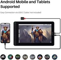 Tableta de Dibujo Gráfica Digital Huion Kamvas 13 con Pantalla LCD Interactiva de Múltiples Colores y Lápiz