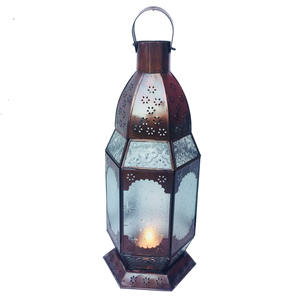 Photophore de style européen pour cour extérieure, décoration de jardin chic et minable, lanterne en métal suspendue, pendentif en métal - Product Image 3