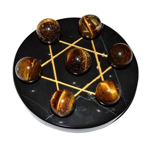 La Mejor Colección de Ágata Negra con Ojo de Tigre, Set de Curación |   Conjunto de Cristales Curativos de Ágata Negra con Ojo de Tigre - Product Image 1