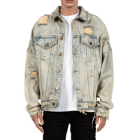 Ventes en gros de vestes en jean de haute qualité pour hommes, style streetwear d'hiver, avec design personnalisé et manches longues