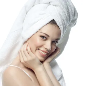 Fashion stripe wave design Cotton Hair Towel Best rapid dry hair towels for spas and saloons...