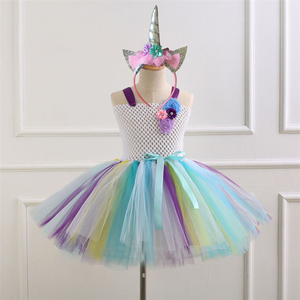 Pastello Ragazze Unicorn Vestito Dal Tutu Della Principessa Della Ragazza di <span class=keywords><strong>Travestimento</strong></span> Di Compleanno Vestito Da Partito Dei Bambini Purim belle Costume Cosplay 2-12Years - Product Image 5