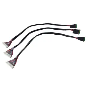 Arnés de cables personalizado I-PEX, conector PHD 20454, cable LVDS para pantalla LCD LED, 2,0-040 A 30 pines