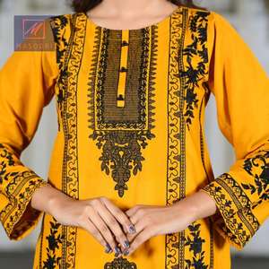 High Quality Masoori Handmade Cotton <b>Kurtis</b> <b>for</b> <b>Women</b> with New Embroidery Indian Traditional Wear From India & Pakistan - Product Image 2