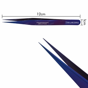 Pincettes à pointe droite pour Extension de cils, 5 pièces, pince à épiler, pour Volume et Isolation, de couleur violette, vente en gros - Product Image 4