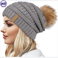Nuevos Gorros de Punto de Lana 100% Personalizados para Mujer, Cálidos para Invierno, Casuales, Antipolvo y Transpirables