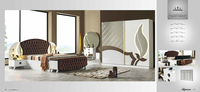 Ensemble de literie de luxe classique en bois massif, tailles personnalisables, design moderne, avec tête de lit éclairée, pour hôtels et hôpitaux