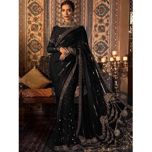 Venta caliente pakistaní e indio vestido de diseño Sarree Saree Sari por WS INTERNATIONAL modelo 1023 - Product Image 5