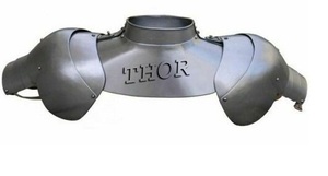 เกราะเหล็ก Gorget และ Pauldrons สไตล์ยุคกลาง,สายหนัง Gorget ทำจากเหล็กเงินเกราะ Reenactment ขัดสีเงิน - Product Image 3