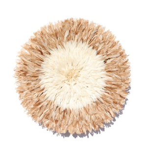 Sombrero Juju Hecho a Mano - Blanco + Marrón Natural - Product Image 1
