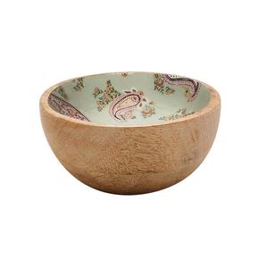 Juego de 2 cuencos de madera impresos para servir comida, uso de ensalada, cuencos de arroz, sopa y frutas de la mejor calidad - Product Image 3