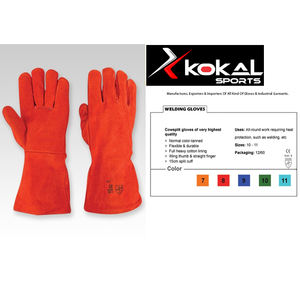 Guantes rojos de seguridad para soldar - Product Image 1