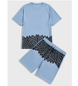 Ensemble T-shirt et short à manches courtes pour homme, été 2021, avec logo personnalisé, léger, écologique, votre propre design - Product Image 6