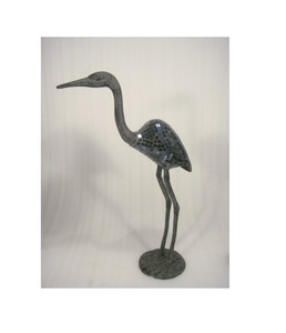 Grue en fonte d'aluminium d'excellente qualité pour décoration de jardin Sculpture Statue d'oiseau - Product Image 2