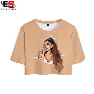 T-shirt noir surdimensionné blanc uni ample et ajusté personnalisé T-shirt court athlétique en spandex pour bébé rose Gym T-shirt court pour femmes - Product Image 2