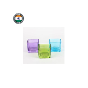 Verre votif couleur unie verre carré à un prix abordable - Product Image 1