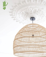 Lampe suspendue en rotin et bambou tissé naturel, 2022, luminaire décoratif d'intérieur, idéal pour un salon ou une chambre à coucher