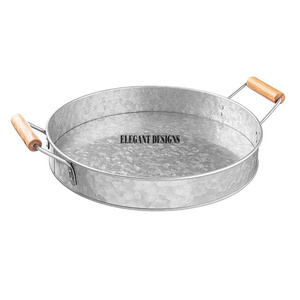 Bar Ware Galvanized Serving Tray Superior Quality Fancy Serving Platter Indian Stylish Wholesale New Galvanized Serving Dish - Product Image 1