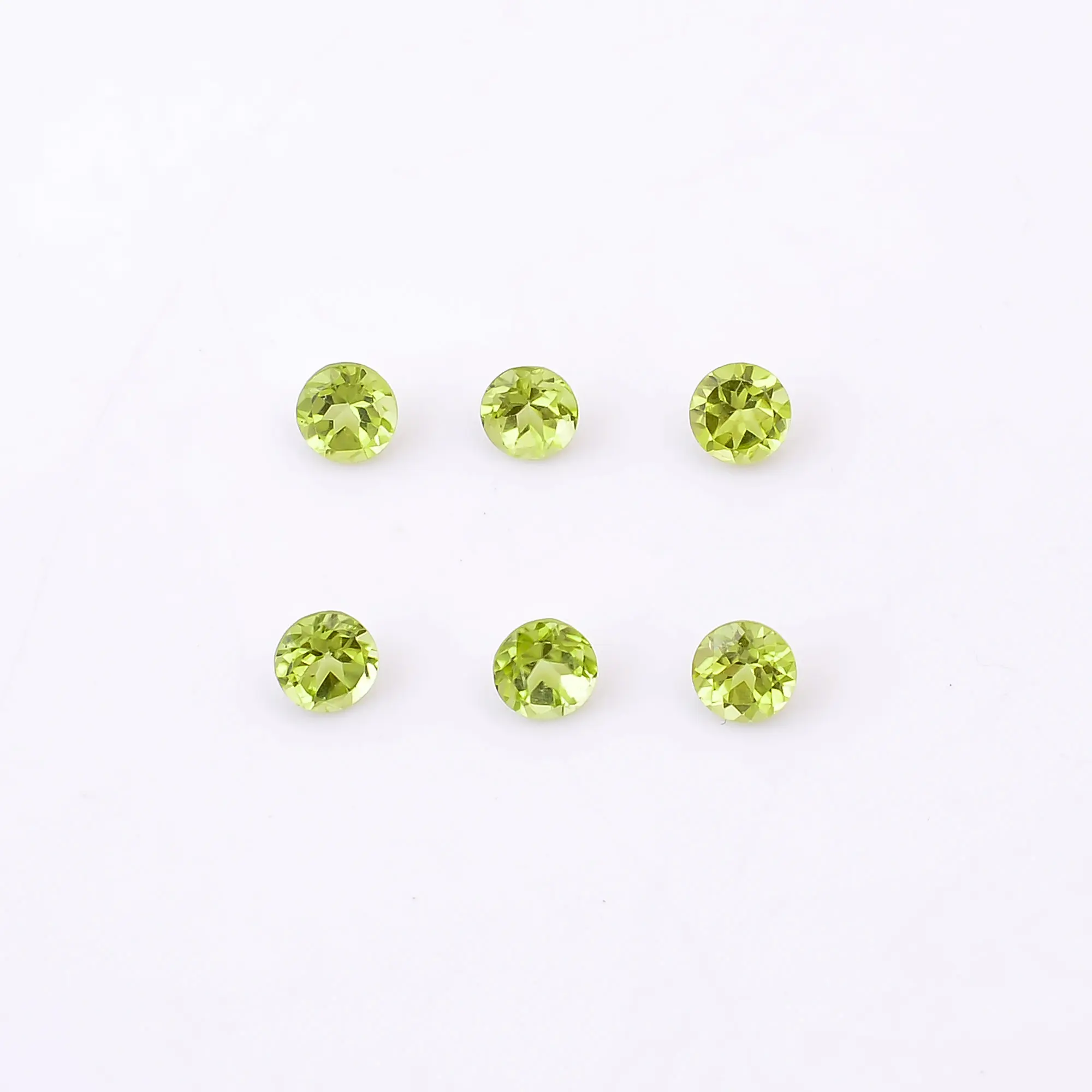 Natural Green Peridot Round Shape Brilliant Cut Loose Gemstone For Jewelry Making Peridot Round Cut Loose Stone