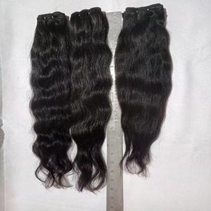 Indian Unprocessed Raw Virgin Wavy Human Hair <b>Extensions</b> Natural and Untreated - Product Image 3