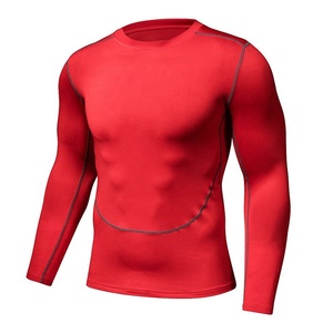 T-shirt de sport Rash Guard en tissu personnalisé, conception libre, manches longues, respirant, polyester 160g, sublimation personnalisée, vente en gros, pour hommes, USA - Product Image 1