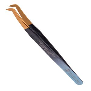 Vevor — pince à épiler, dispositif professionnel pour Extension de cils, de couleur noir et bleu ciel, enduit de diamants, étiquette privée - Product Image 1