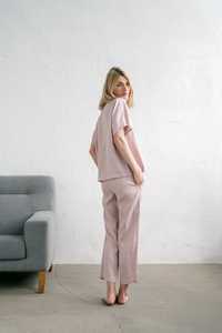 New fashionable trending Most comfortable satin Champagne satin v-neck short sleeve long pajama for sexy <b>woman</b> night <b>dress</b> - Product Image 2