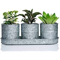Juego de carrito de herramientas galvanizado cilíndrico de 3 diseños elegantes perfectos para el hogar y utensilios de cocina Almacenamiento de vajilla de metal - Product Image 2