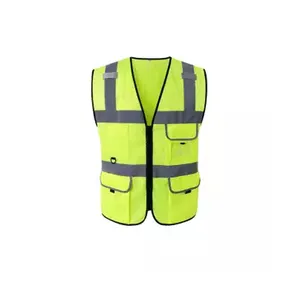 High Visibility Reflective Safety Vest Reflective Vest Multi Pockets Workwear Safety Wholesale Price From Bangladesh