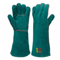Перчатки для сварки с трубопроводом, сверхмощные, тип A, хлопковые, кожаные, защитные манжеты для пальмового полотна, сварочные перчатки, продажа рабочих перчаток