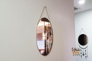 Oval Frameless Wall <b>Mirror</b> With <b>Beveled</b> Edge Minimalist Design 4mm Glass Thickness - Product Image 2