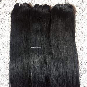 Extension de cheveux vierges Remy de haute qualité en Inde, cheveux humains vierges droits et soyeux à cuticule alignée d'un seul donneur - Product Image 2