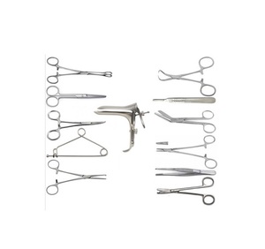 Ensemble de 20 instruments chirurgicaux, pinces d'épisiotomie gynécologiques, rétracteur, porte-aiguilles, source d'alimentation électrique, matériau plastique et métallique - Product Image 1