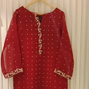 -NEW UNIQUE & Elegant--KURTA WITH <b>PANT</b> FOR Party-wear-dress with applique work for Party/ Wedding =2021. - Product Image 1