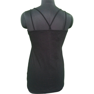Top Dernière Conception Noodle Strap T-Shirt Top 95% Tissu en tricot organique avec 5% Spandex Plus Size Yoga Exercise Gym Normal Wear - Product Image 2