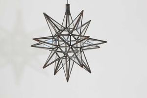 Colgante de Metal con forma de estrella Morava para decoración de boda, farol hecho a mano marroquí de cristal transparente, de la mejor calidad - Product Image 6