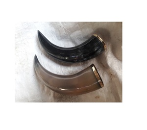 Corne à poudre naturelle polie Viking Corbeau Corbeau Corne à boire Pagan Norse promulgation Vikings Sculpté Cornes païennes - Product Image 6