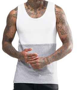 Débardeur décontracté pour homme en coton 100% sur mesure, léger, respirant, anti-boulochage, tissu tricoté, séchage rapide, logo et couleur personnalisés - Product Image 1