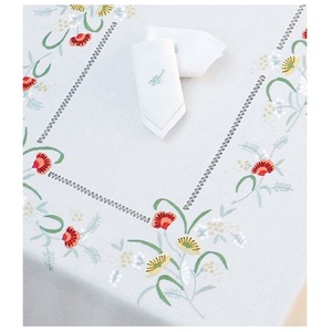 Mantel personalizado con diseño de flores bordadas, cubierta de algodón de alta calidad para el hogar, restaurante y Hotel, venta al por mayor - Product Image 6