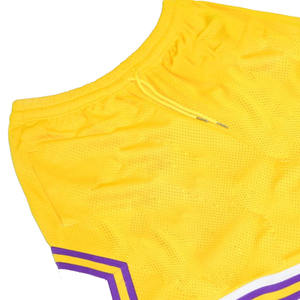 Mesh Made <b>Yellow</b> Color Plain Running Sports <b>Shorts</b> Jogging <b>Shorts</b> With Custom Team Name for Youth - Product Image 6
