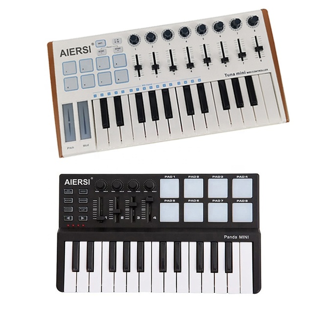 Home Use Portable Basic Synthes 25 Keys MIDI Keyboard Controller Piano Mini  Usb Digital for Music Production Musical Instrument