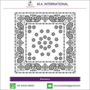 Bandana en tissu de coton pur de qualité supérieure, léger, motif floral, pour usage extérieur, adapté aux quatre saisons, respectueux de la peau - Product Image 6