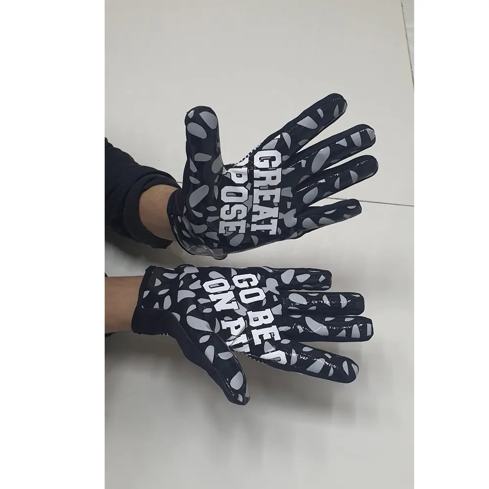2023 profesyonel amerikan futbolu giyim eldiven tam yüceltilmiş tasarım bilek yetişkinler için ucuz fiyata kaplı eldiven