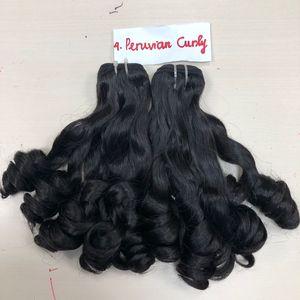 Mechones rizados peruanos, doble máquina, extensión de cabello humano Remy virgen, alta calidad, precio al por mayor - Product Image 3