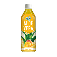 Vente en gros de purée de jus de fraise à l'aloe vera, saveur fraise, 500 ml, bouteille en PET, boisson santé NFC