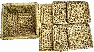 Sous-verres à café en rotin de forme carrée Design fabuleux Taille personnalisée idéale pour la vaisselle d'hôtel et les ustensiles de cuisine fabriqués en Inde - Product Image 6